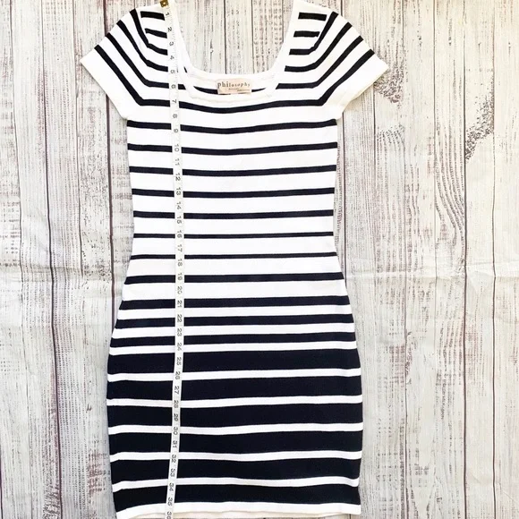 NWT Philosophy Striped Bodycon Dress Small - Picture 6 of 8